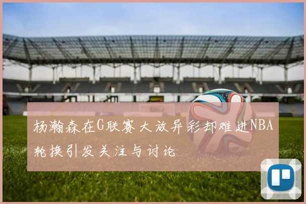 杨瀚森在G联赛大放异彩却难进NBA轮换引发关注与讨论